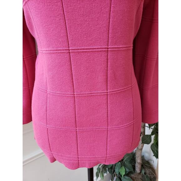 Geoffrey Beene Sweater Womens Size L Pink Casual 3/4 Sleeve Square Neck Pullover - Picture 11 of 13